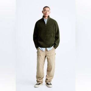 ✨SALE ✨ ZARA MOCK NECK SWEATER WITH FRONT ZIP CLOSURE✨SALE ✨